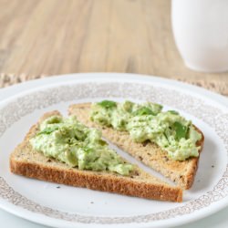 Breakfast Guacamole on Toast