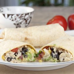 Tequila Lime Chicken Burritos