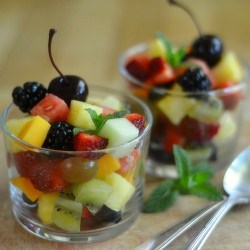 Fruit Cocktail w/Rum Simple Syrup