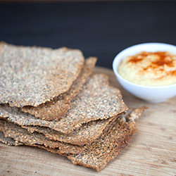 Seedy Crisps & Hummus