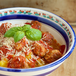 Spaghetti Squash and Easy Meatballs