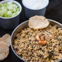 Spinach Rice or Palak Pulao