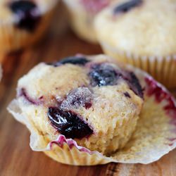 Sour Cherry Maple Muffins