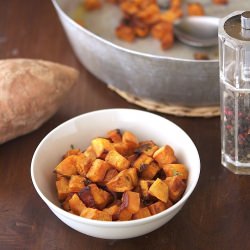 Coconut Oil Roasted Sweet Potatoes