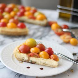Goat Cheese Tart with Cherry Tomato