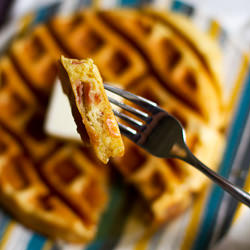 Prosciutto and Parmesan Waffles