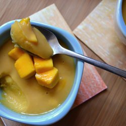 Mango Pudding with Mango Bites