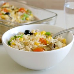 Cheesy Vegetable Rice Bake