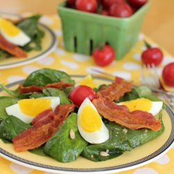 Bacon and Egg Spinach Salad