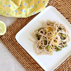 Roasted Asparagus Lemon Cream Pasta