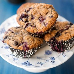 50/50 Blueberry Muffins