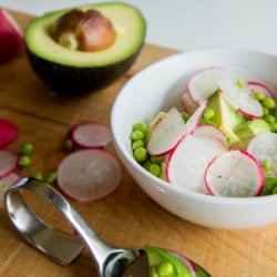 Avocado Radish Sweet Pea Salad