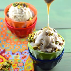 Tahini Ice Cream with Halvah Sauce