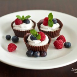 Chocolate Cups with Coconut Whipped