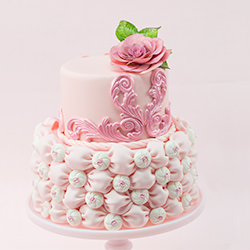 Fabric Fondant Wedding Cake
