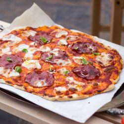 Salami and Mozzarella Pizza
