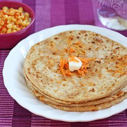 Carrot and Paneer Paratha