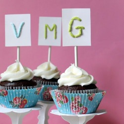 Monogram Cupcake Toppers