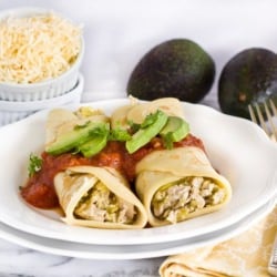 Chicken and Cheese Mexican Crepes