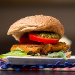 Tomato & Basil White Bean Burgers