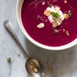 Caramelized Onion and Beet Soup