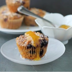 Blueberry Muffins with Orange Glaze