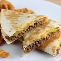 Bacon Cheeseburger Quesadillas