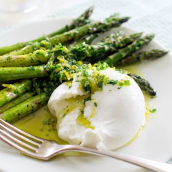 Roasted Asparagus with Burrata