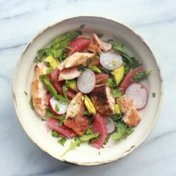 Salmon, Grapefruit + Avocado Salad