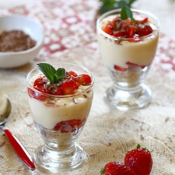 Custard with Strawberries Dessert