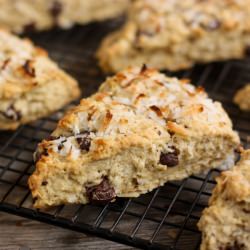 Coconut Scones with Dark Chocolate