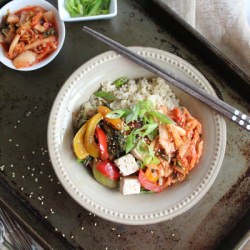 Kimchi Veggie Brown Rice Bowl