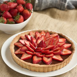 Strawberry Topped Chocolate Tart