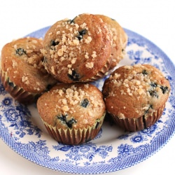 Healthy Orange Blueberry Muffins