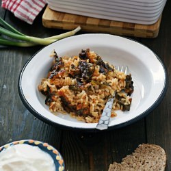 Baked Rice With Spinach