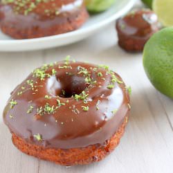 Lime Cake Doughnuts with Chocolate