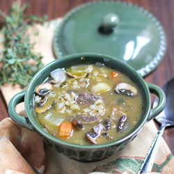Crock-Pot Mushroom Barley Stoup
