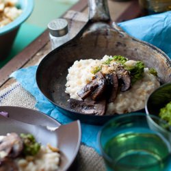 Garlic Pesto & Mushroom Risotto