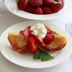 Strawberries and Cream Popovers