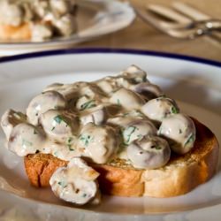 Wild Garlic and Mushrooms