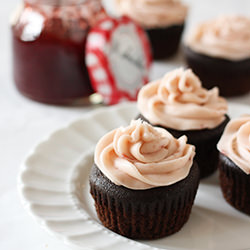 Chocolate-Strawberry Cupcakes