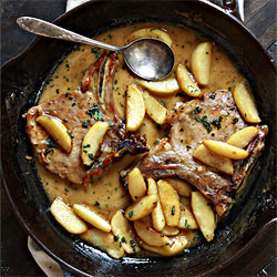 Apple Cider Sage Pork Chops