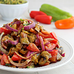 Sauteed Eggplant Salad (Vegan)
