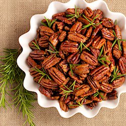 Sweet & Spicy Honey-Sriracha Pecans