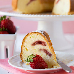 Strawberry Swirl Cream Cheese Pound