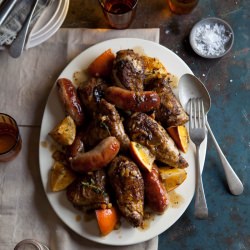 Roast Chicken and Sausages