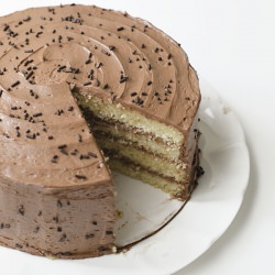 Yellow Cake with Chocolate Frosting