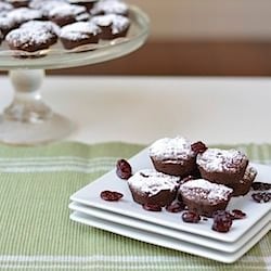 Dark Chocolate Cherry Brownie Bites