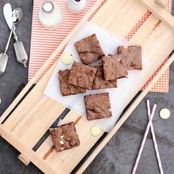 Easy Nutella White Choc Brownies