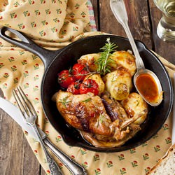 Rabbit Roasted with Garnish